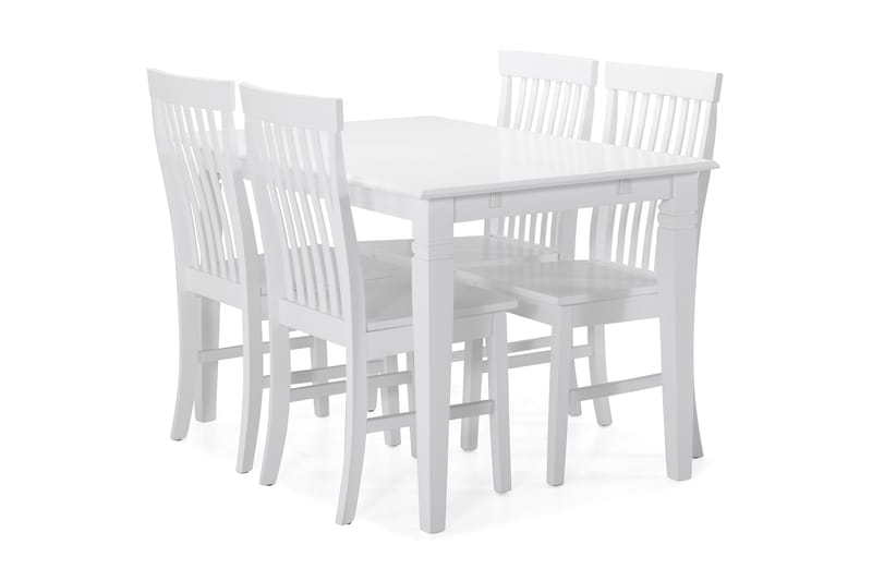 Hartford Matbord med 4 st Augusta stolar - Vit - Möbler - Bord & matgrupper - Matgrupper