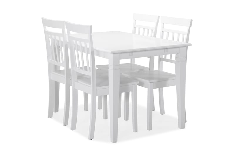 Hartford Matbord med 4 st Hudson stolar - Vit - Möbler - Möbelset - Möbelset för kök & matplats