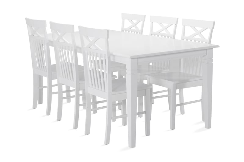 Hartford Matbord med 6 st Michigan stolar - Vit - Möbler - Stolar & fåtöljer - Matstol & köksstol