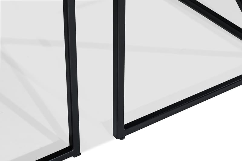 Indy Matgrupp med 6 Stolar - Glas/Metall/Vit/Svart - Möbler - Bord & matgrupper - Matgrupper