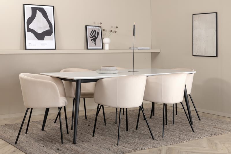 Jimmy matbord med 6st Berit matstol - Möbler - Bord & matgrupper - Matgrupper