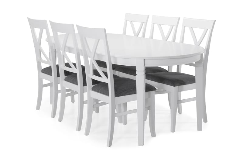 Läckö Matbord 200 cm Ovalt - Vit - Möbler - Bord & matgrupper - Matgrupper