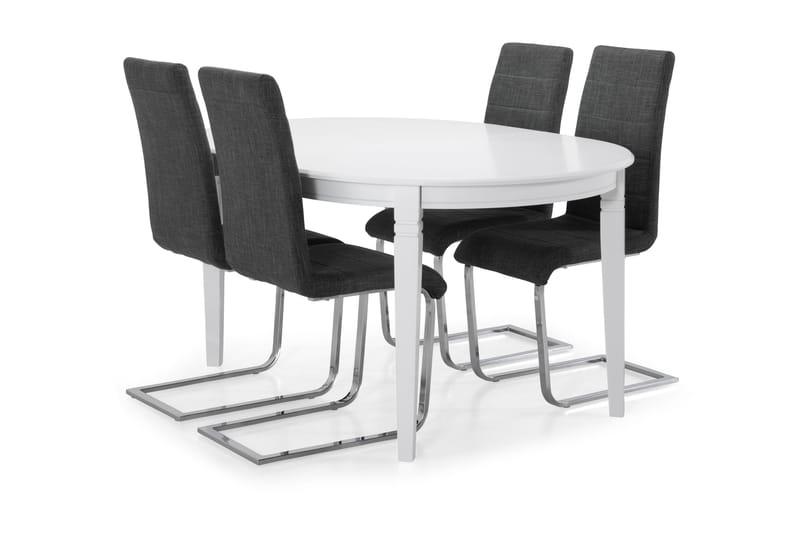 Läckö Matbord med 4 st Cibus stolar - Grå - Möbler - Bord & matgrupper - Matgrupper