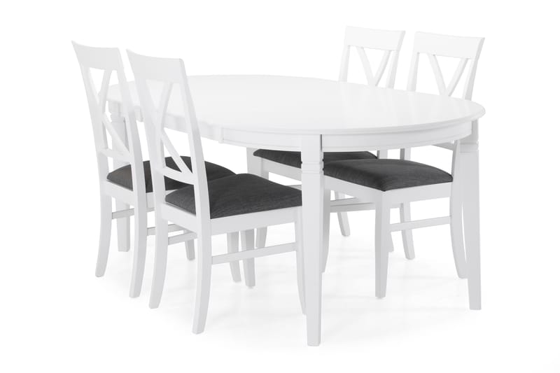 Läckö Matbord med 4 st Hartford stolar - Vit - Möbler - Bord & matgrupper - Matgrupper