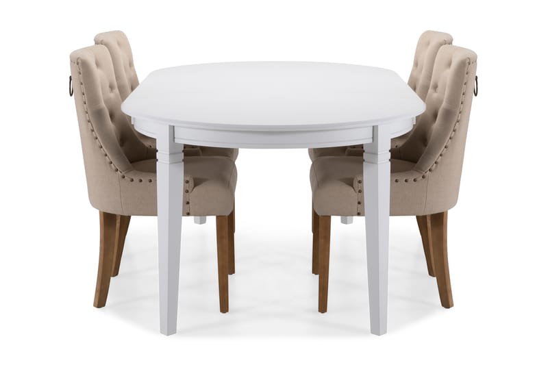 Läckö Matbord med 4 st Viktoria stolar - Beige - Möbler - Bord & matgrupper - Matgrupper