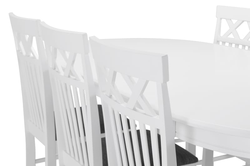 Läckö Matbord med 6 st Rebecka stolar - Vit - Möbler - Bord & matgrupper - Matgrupper