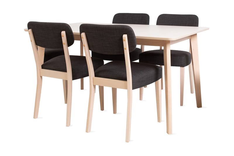 Matgrupp Adora med 4 stolar - Ljust bokträ - Möbler - Stolar & fåtöljer - Matstol & köksstol