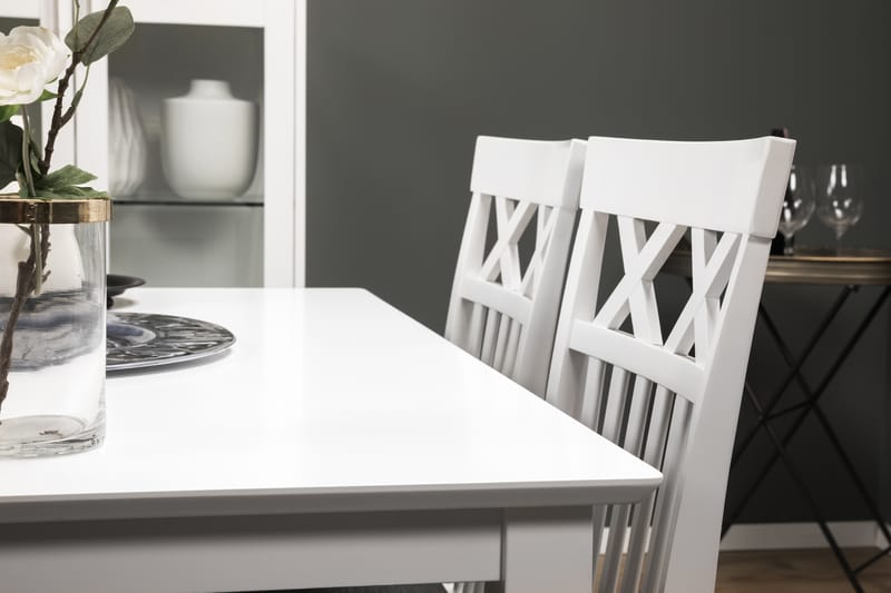 Michigan Matbord med 4 st Rebecka stolar - Vit - Möbler - Bord & matgrupper - Matgrupper