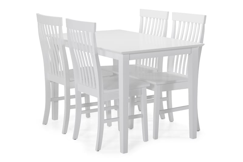 Michigan Matgrupp med 4 st Augusta stolar - Vit - Möbler - Bord & matgrupper - Soffbord