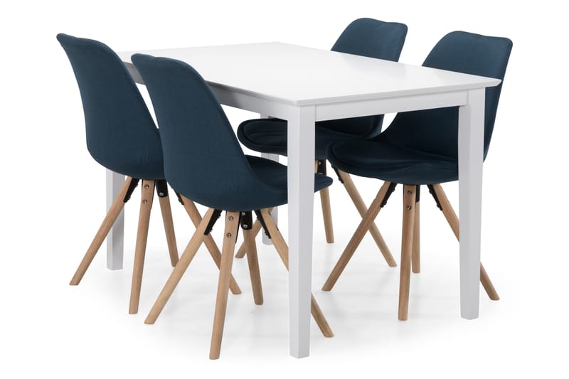 Michigan Matgrupp med 4 st Forum stolar - Vit/Blå - Möbler - Stolar & fåtöljer - Matstol & köksstol