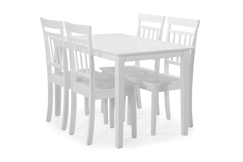 Michigan Matgrupp med 4 st Hudson stolar - Vit - Möbler - Bord & matgrupper - Matgrupper