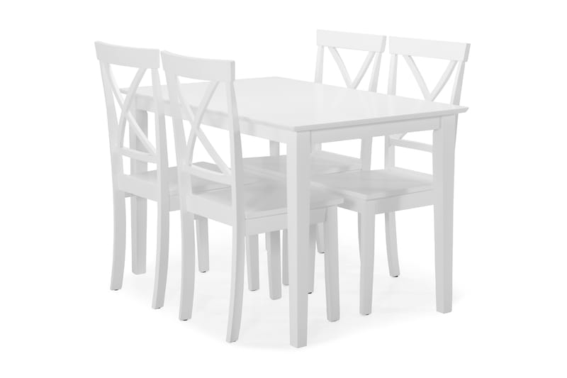 Michigan Matgrupp med 4 st Mirimar stolar - Vit - Möbler - Bord & matgrupper - Matbord & köksbord