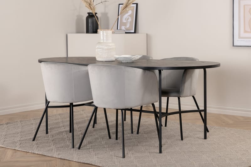 Skate ovalt matbord med 4st Berit matstol - Möbler - Bord & matgrupper - Matgrupper
