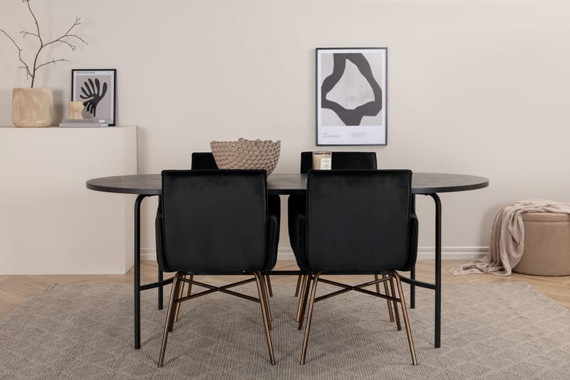Skate ovalt matbord med 4st Pippi matstol - Möbler - Bord & matgrupper - Matgrupper