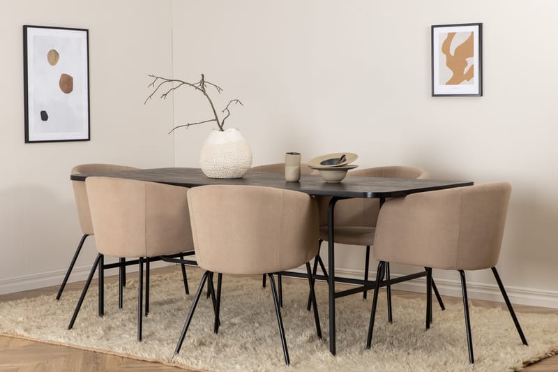 Uno matbord med 6st Berit matstol - Möbler - Bord & matgrupper - Matgrupper