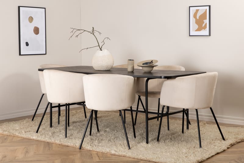 Uno matbord med 6st Berit matstol - Möbler - Bord & matgrupper - Matgrupper