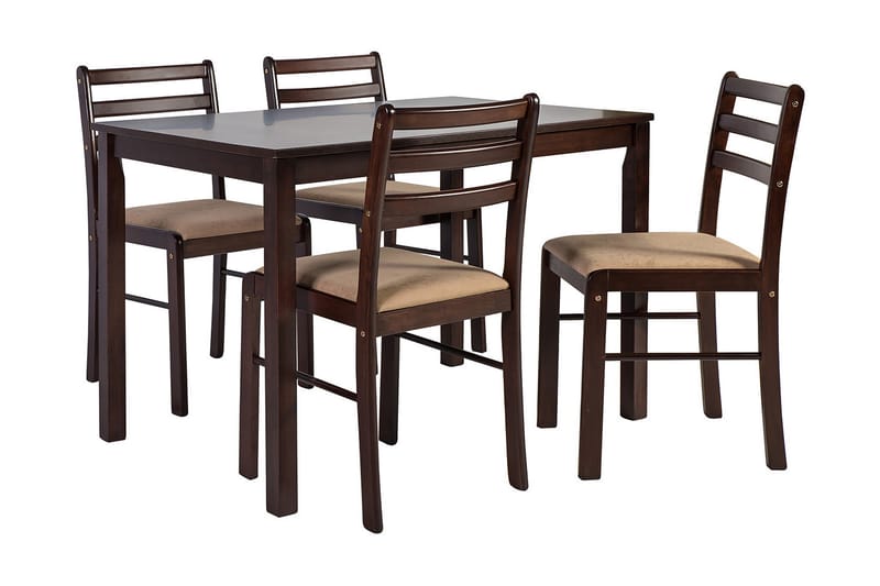 Vincent Matgrupp + 4 stolar Espresso - Möbler - Bord & matgrupper - Matgrupper