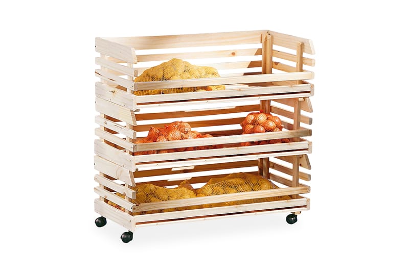 Kenzo Förvaringshylla 79 cm - Brun - Möbler - Bord & matgrupper - Serveringsvagn & barvagn - Rullbord, rullvagn & serveringsbord