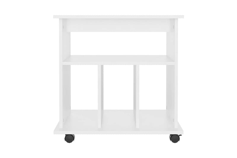 Skåp med hjul vit 60x45x60 cm spånskiva - Vit - Möbler - Bord & matgrupper - Serveringsvagn & barvagn - Rullbord, rullvagn & serveringsbord