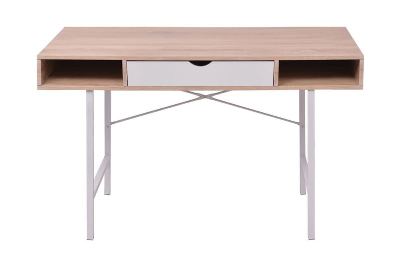 Skrivbord med 1 låda ek och vit - Flerfärgad - Möbler - Bord - Skrivbord