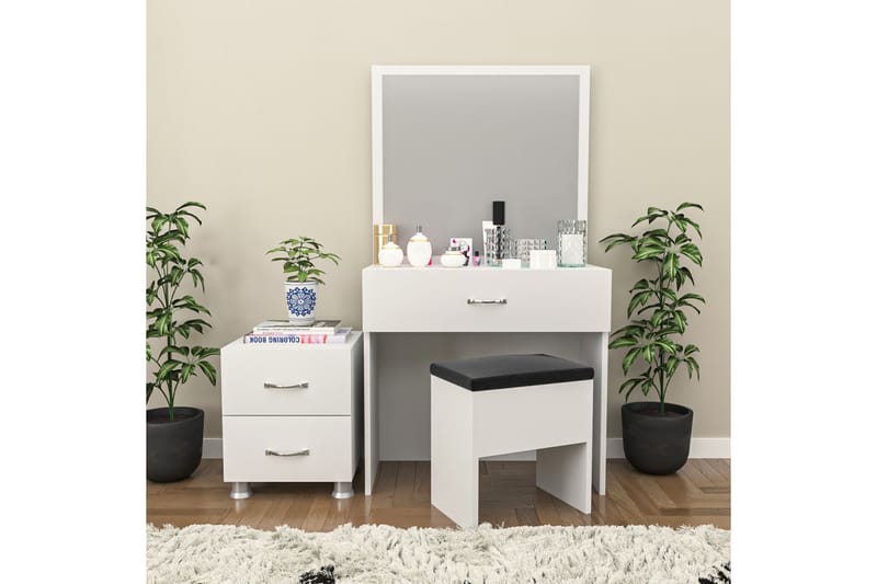 Sminkbord 93x139 cm - Vit - Möbler - Bord & matgrupper - Sminkbord & toalettbord - Sminkbord med spegel