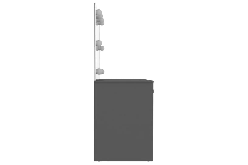 Sminkbord med LED-belysning 110x55x145 cm MDF grå - Grå - Möbler - Bord & matgrupper - Sminkbord & toalettbord