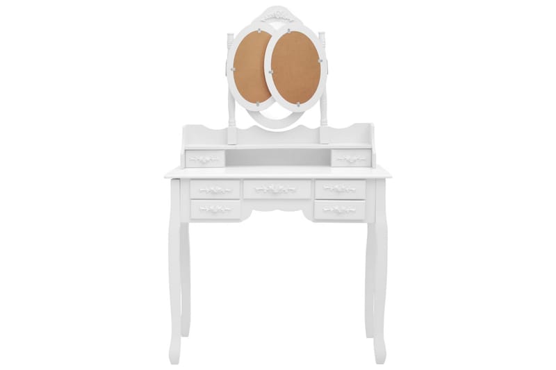 Sminkbord med pall och 3 speglar vit - Vit - Möbler - Bord & matgrupper - Sminkbord & toalettbord