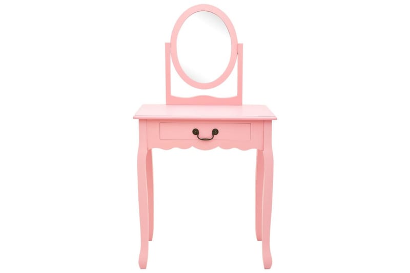 Sminkbord med pall rosa 65x36x128 cm kejsarträ MDF - Rosa - Möbler - Bord & matgrupper - Sminkbord & toalettbord