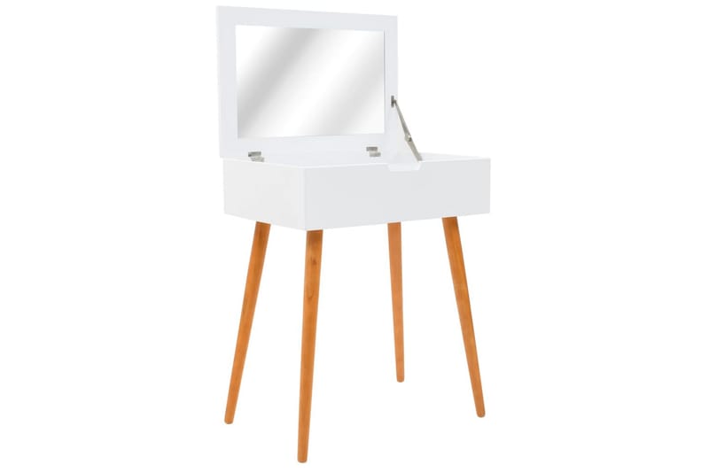 Sminkbord med spegel MDF 60x40x75 cm - Vit - Möbler - Bord & matgrupper - Sminkbord & toalettbord