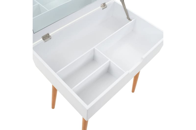 Sminkbord med spegel MDF 60x40x75 cm - Vit - Möbler - Bord & matgrupper - Sminkbord & toalettbord