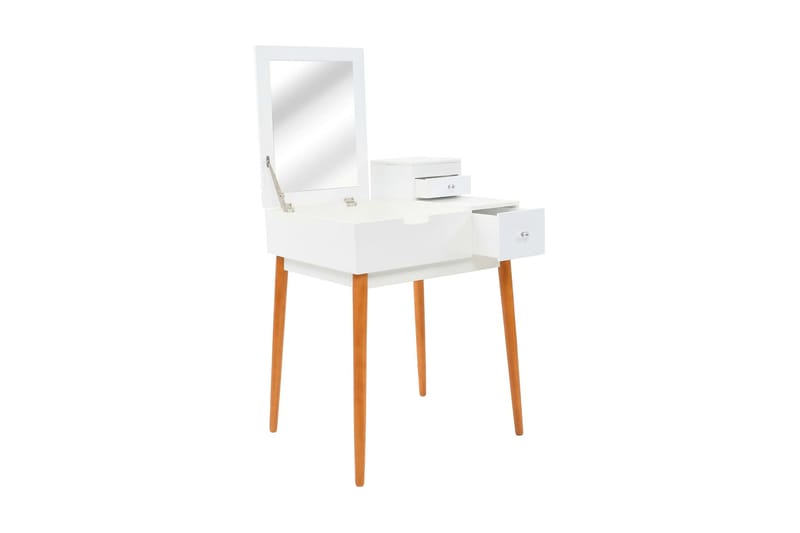 Sminkbord med spegel MDF 60x50x86 cm - Vit - Möbler - Bord & matgrupper - Kontorsbord - Skrivbord