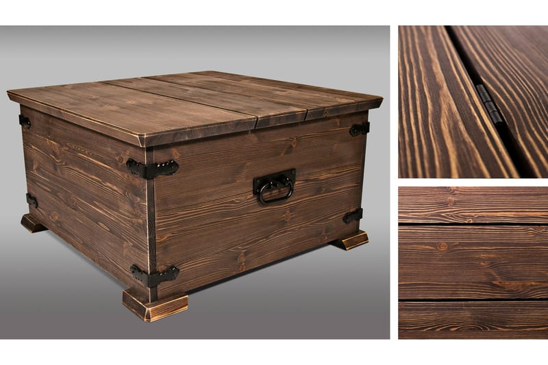 Engelsta Soffbord 80 cm Kistbord med Förvaring Låda - Brun - Möbler - Bord & matgrupper - Soffbord - Kistbord