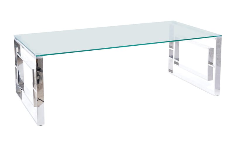 Allur Soffbord 120 cm - Transparent Glas/Silver - Möbler - Bord & matgrupper - Soffbord