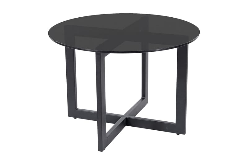 Almeris Soffbord 60 cm Runt - Rökfärgat Glas/Svart - Möbler - Bord & matgrupper - Soffbord