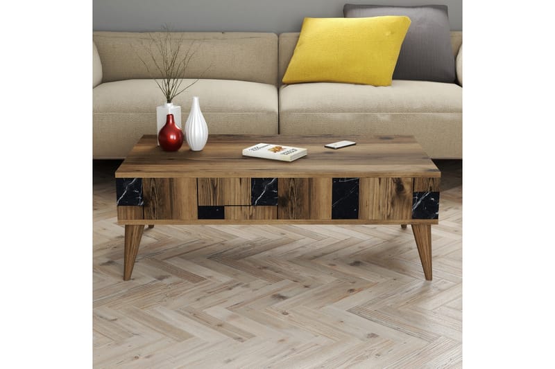 Alsacia Soffbord 105 cm - Mörkbrun/Svart - Möbler - Bord & matgrupper - Soffbord