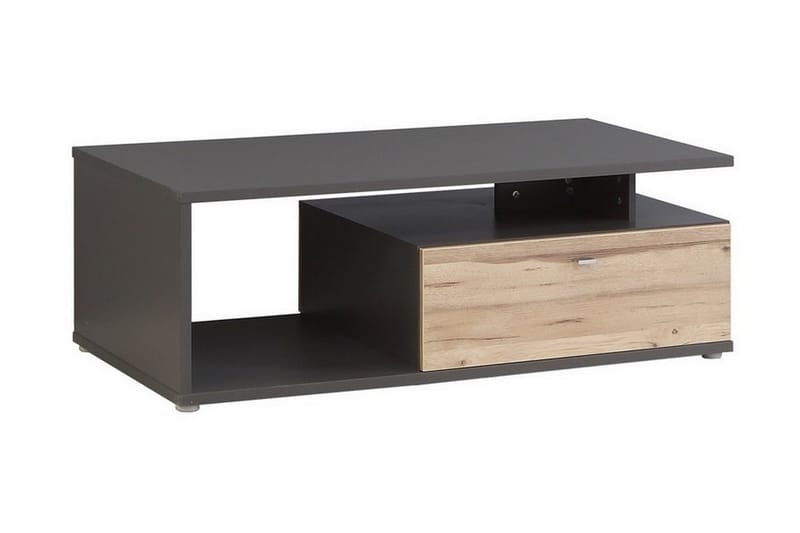Ameysford Soffbord 120 cm med Förvaring Hylla + Låda - Grå/Brun - Möbler - Tv-möbler & mediamöbler - TV-bänk & mediabänk
