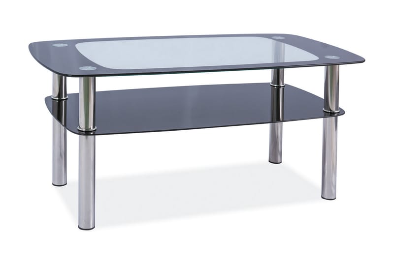 Aravan Soffbord 100 cm, Glas - Glas/Silver - Möbler - Bord & matgrupper - Soffbord