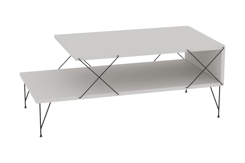 Artenay Soffbord 100 cm - Vit/Svart - Möbler - Bord & matgrupper - Soffbord