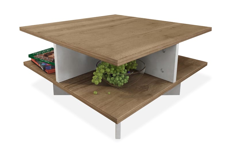 Asillane Soffbord 60 cm - Valnötsbrun/Vit - Möbler - Bord & matgrupper - Avlastningsbord - Brickbord & småbord