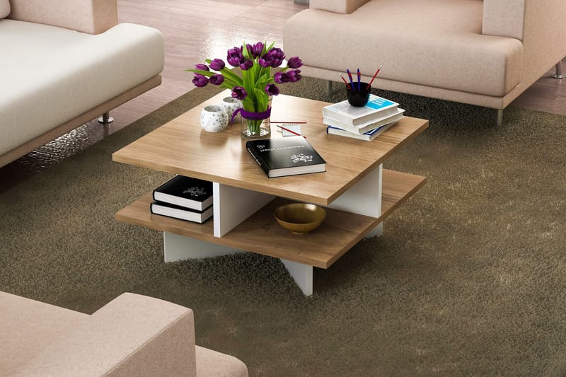 Asillane Soffbord 60 cm - Valnötsbrun/Vit - Möbler - Bord & matgrupper - Soffbord