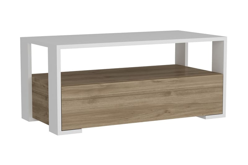 Balina Soffbord 90 cm - Vit/Valnötsbrun - Möbler - Bord & matgrupper - Soffbord