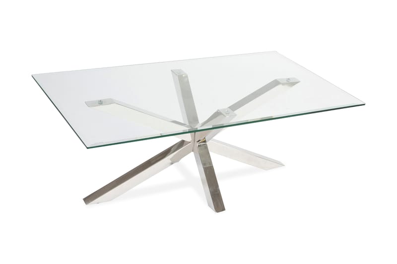 Barcola Soffbord 120 cm Glas |Transparent/Krom - Transparent/Krom - Möbler - Bord & matgrupper - Soffbord