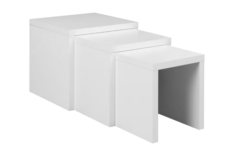 Basela Satsbord 55 cm 3 Bord - Vit - Möbler - Bord & matgrupper - Soffbord