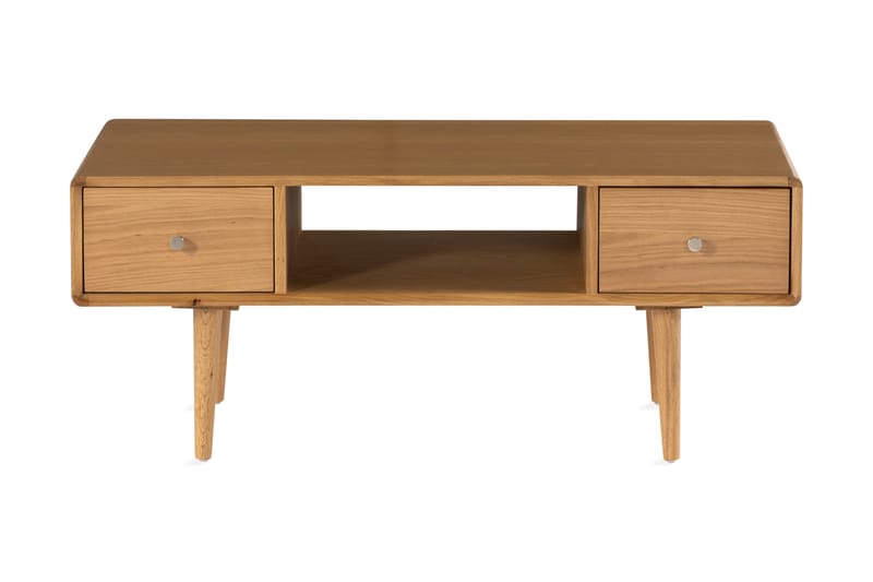 Beagan Soffbord 110 cm med Förvaring Hylla + Låda Massiv Ek - Brun - Möbler - Bord & matgrupper - Matbord & köksbord