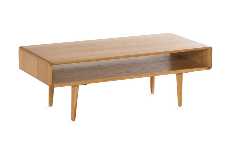 Beagan Soffbord 110 cm med Förvaring Hylla Massiv Ek - Brun - Möbler - Bord & matgrupper - Soffbord