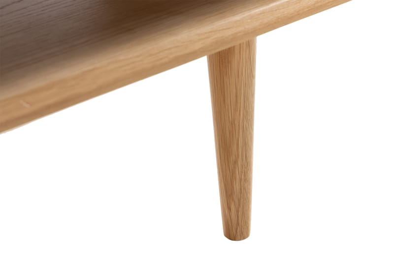 Beagan Soffbord 110 cm med Förvaring Hylla Massiv Ek - Brun - Möbler - Bord & matgrupper - Soffbord