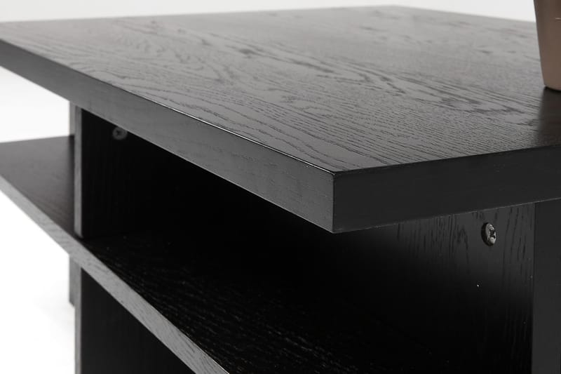 Boxy Soffbord 100 cm med 2 Pallar - Svart/Ljusgrå - Möbler - Bord & matgrupper - Soffbord