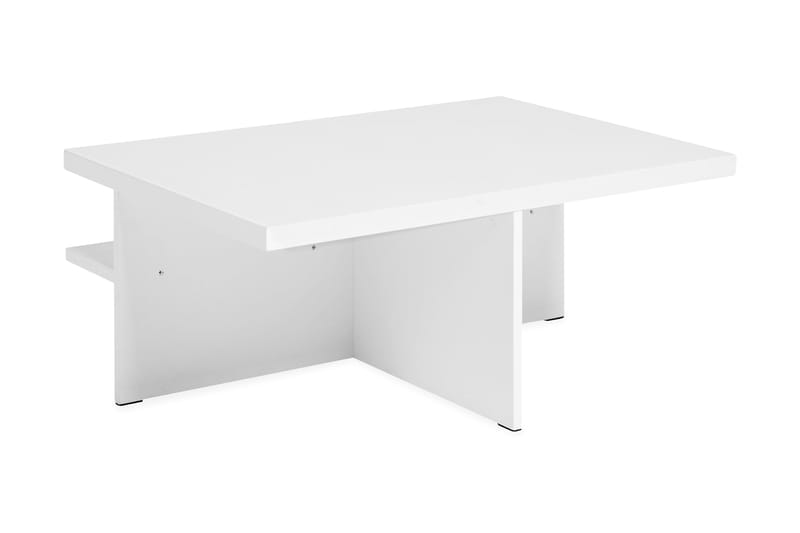 Boxy Soffbord 100 cm med 2 Pallplatser - Vit - Möbler - Bord & matgrupper - Soffbord
