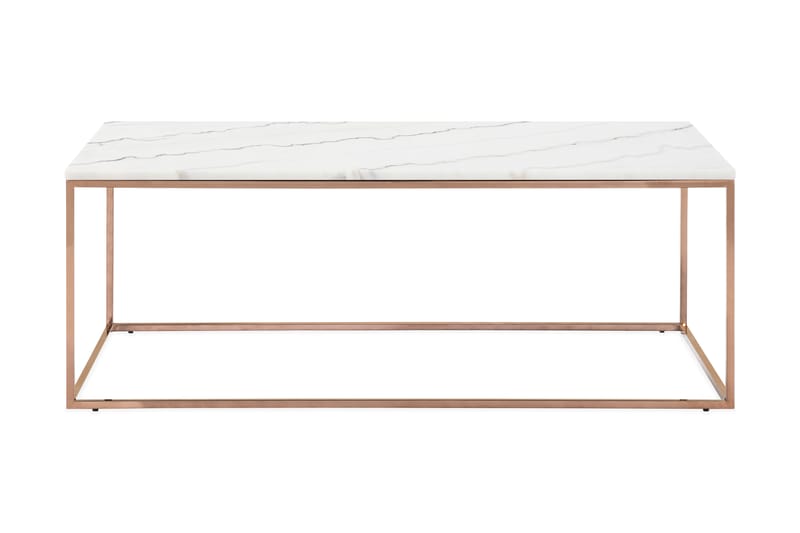 Carrie Soffbord 120 cm Marmor - Vit/Koppar - Möbler - Bord & matgrupper - Soffbord
