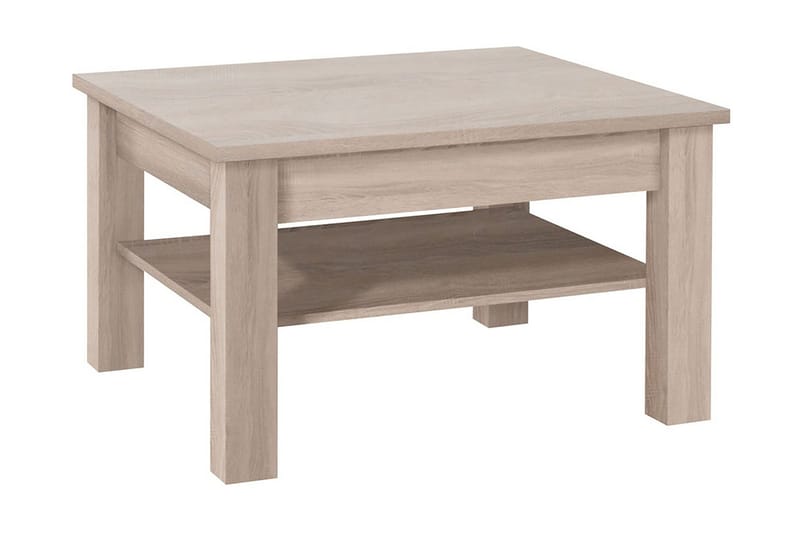 Cezara Soffbord 80 cm med Förvaring Hylla - Beige/Grå - Möbler - Bord & matgrupper - Soffbord